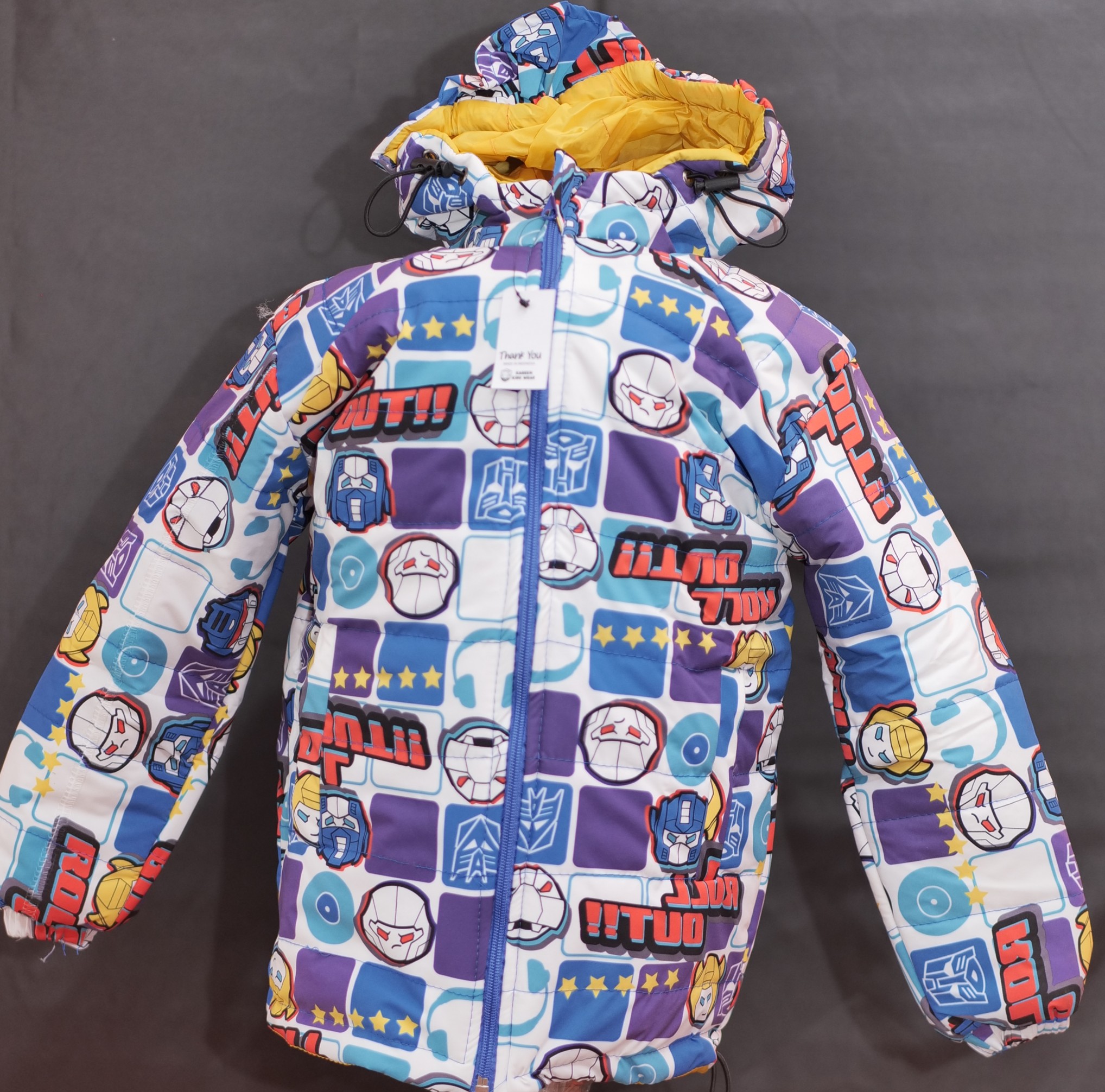 Jaket anak art robot